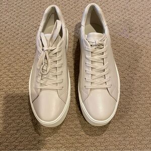 Women’s Vince Fulton Leather Sneakers Off White Size 9 Medium